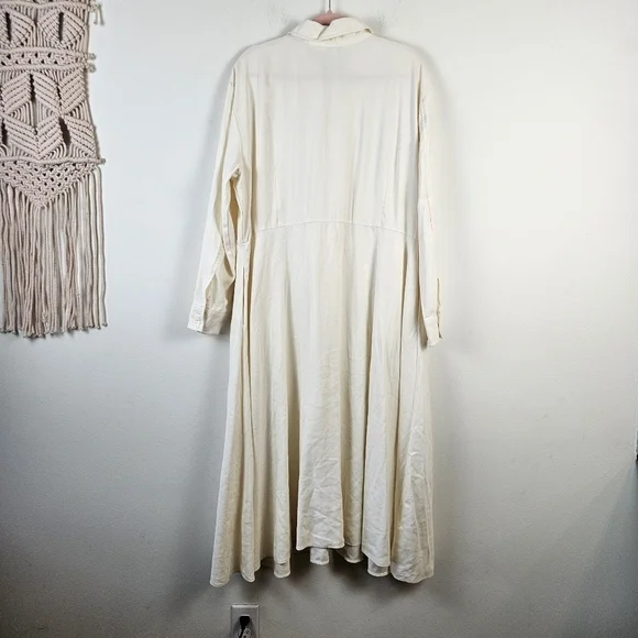 Nordstrom Plus Full Zip dress Size 2X Lagenlook Cream - Picture 6 of 8